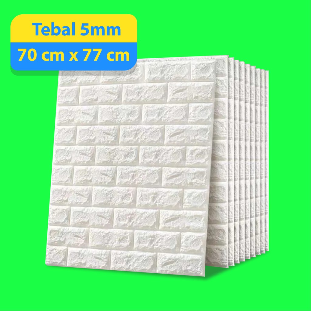 Jual Wallpaper Dinding 3d Foam Motif Batu Bata Tebal Ukuran 70 x 77