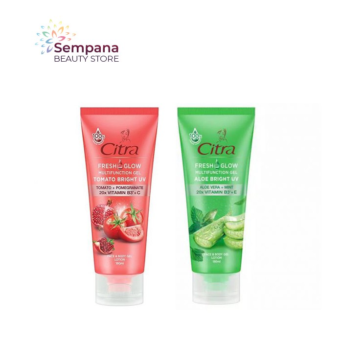 Citra Fresh Glow Multifunction Face and Body Gel Lotion 180ml Shopee