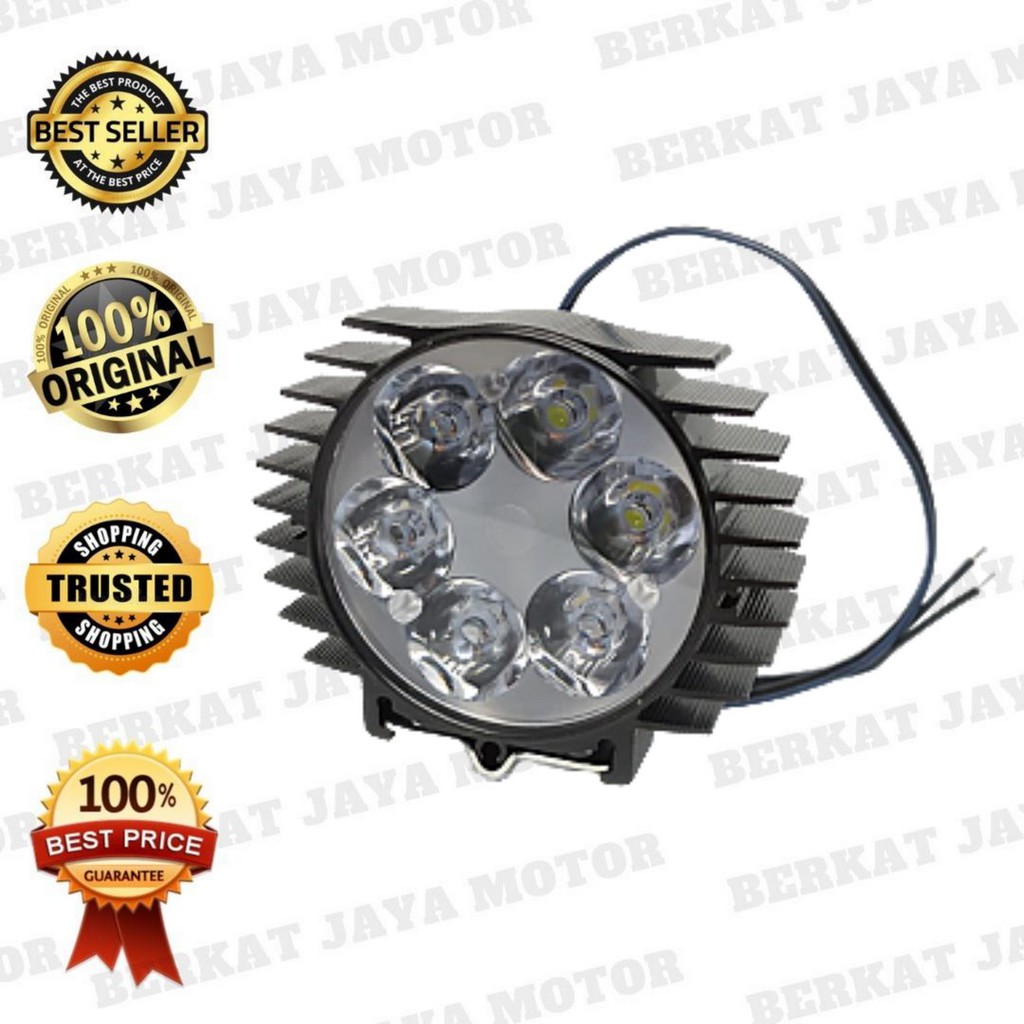 LAMPU TEMBAK SOROT MOTOR MOBIL LED 6 MATA GEPENG SLIM