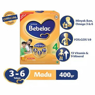 Jual Bebelac 4 Hiq-Eq Susu Pertumbuhan Madu/ Coklat/ Vanila- 400Gr (Susu Anak 3-6 Tahun) | Shopee Indonesia