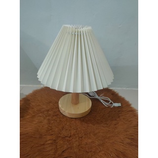 bordslampa vintage Jual Retro Pleated Lampu Tidur Korea Vintage Nordic Style Wood Bedside Table Lamp Meja Pr120 Indonesia|Shopee Indonesia