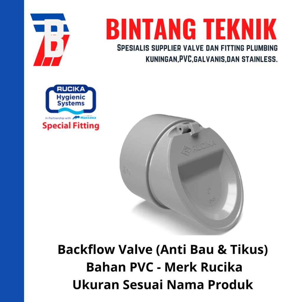 Jual Backflow Valve 4" inch PVC Rucika Shopee Indonesia