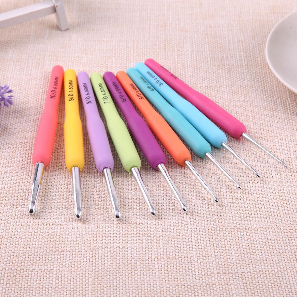 ECERAN Hakpen Crochet Hook Aluminium Aluminum Alat Rajut