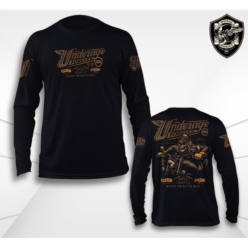KAOS DISTRO PRIA ORIGINAL UNDERAGE KAOS MOTOR CUSTOM KEREN MURAH BAJU