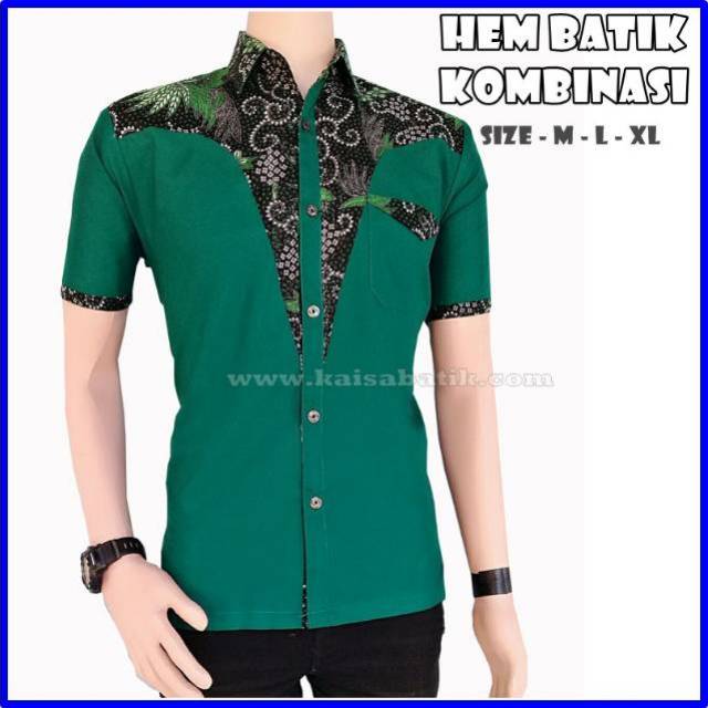 Kemeja Polos Kombinasi Batik Terbaru Kumpulan Model Kemeja