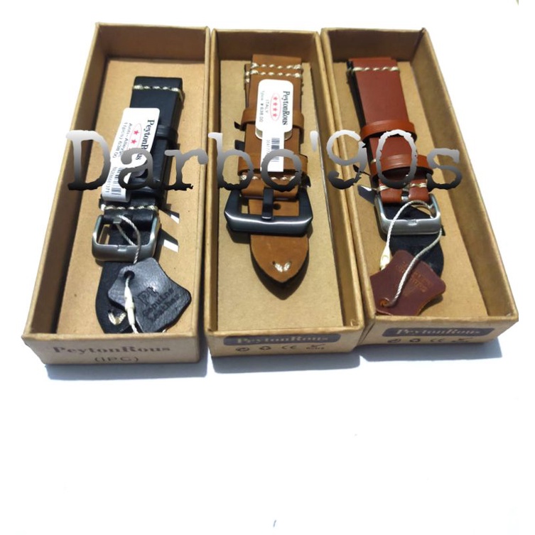 Jual STRAP TALI JAM TANGAN KULIT ASLI UNTUK EXPEDITION,AC,PANERAI 22
