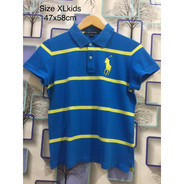 Jual Kaos Polo Ralph Lauren Original (For Kids) / Polo Shirt (Blue) | Shopee Indonesia