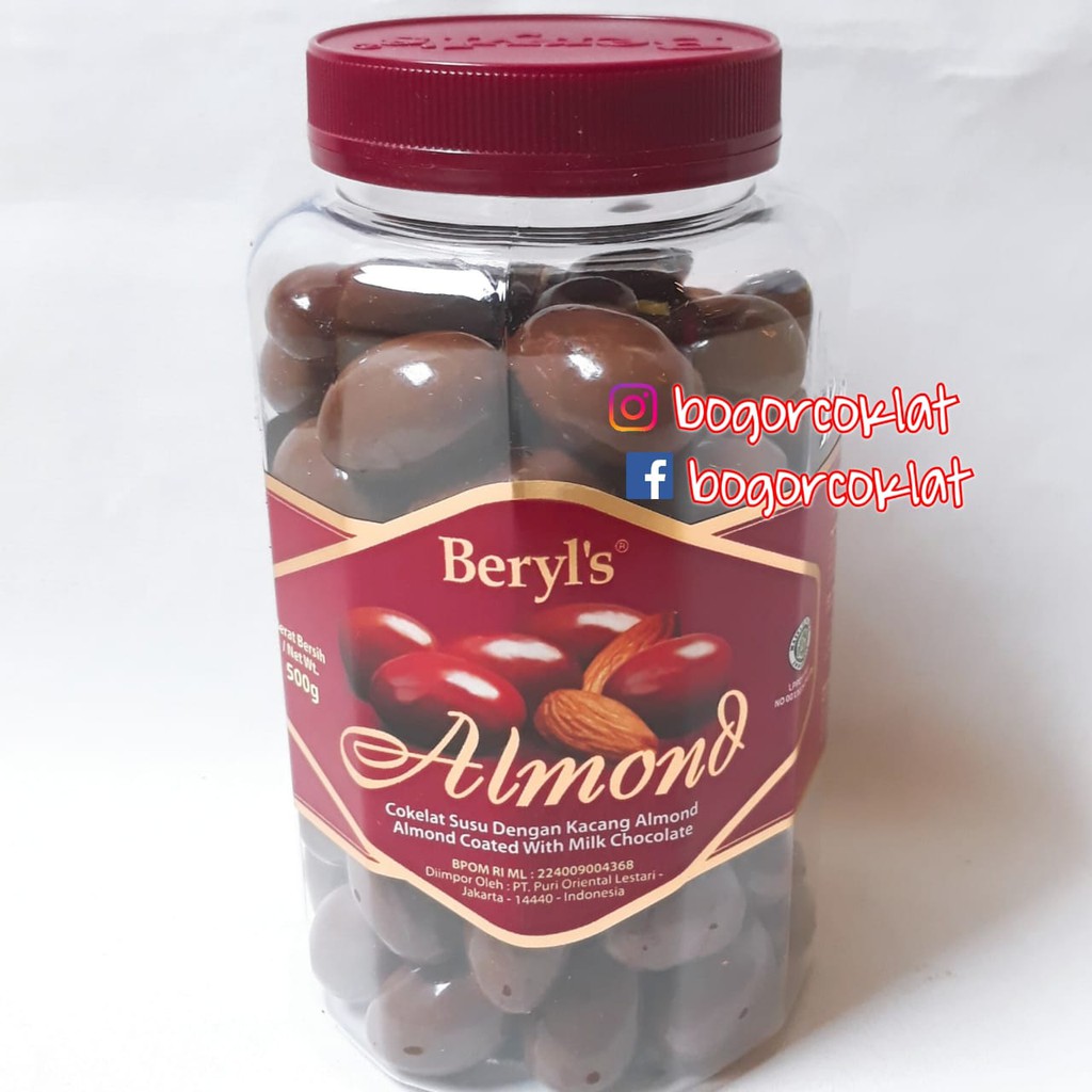 Jual Coklat Beryls Almond Milk Jar 500Gr | Shopee Indonesia