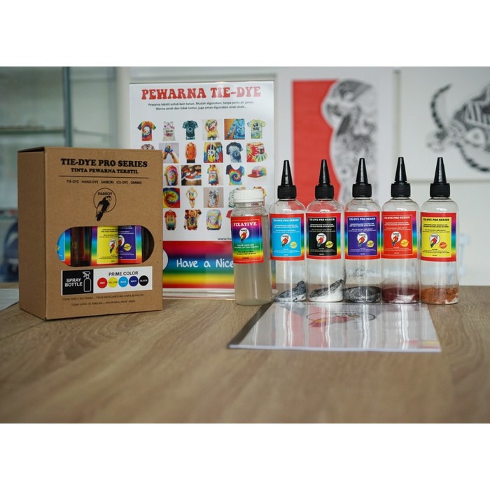 Parrot Pewarna Tie Dye 5 warna /Pewarna Kain tipe Cone | Shopee Indonesia