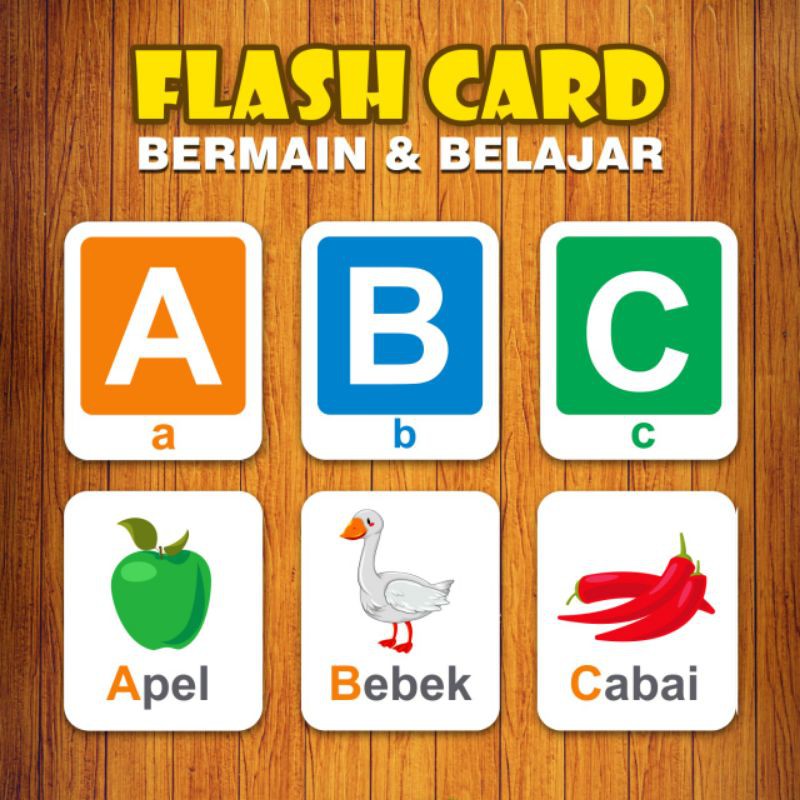 Jual flash card huruf abjad Indonesia