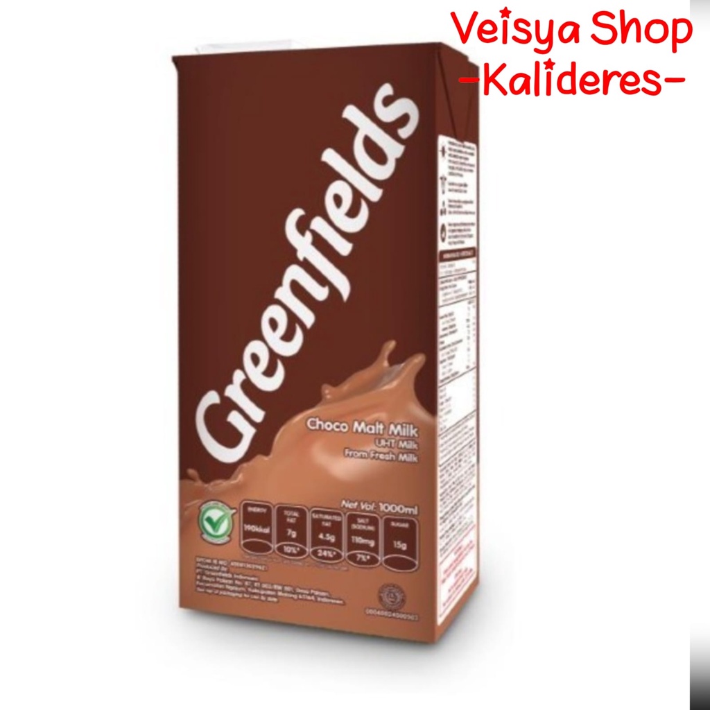 Jual Greenfields Uht Choco Malt 1000Ml Susu Greenfield Coklat Cokelat 1 L Liter | Shopee Indonesia
