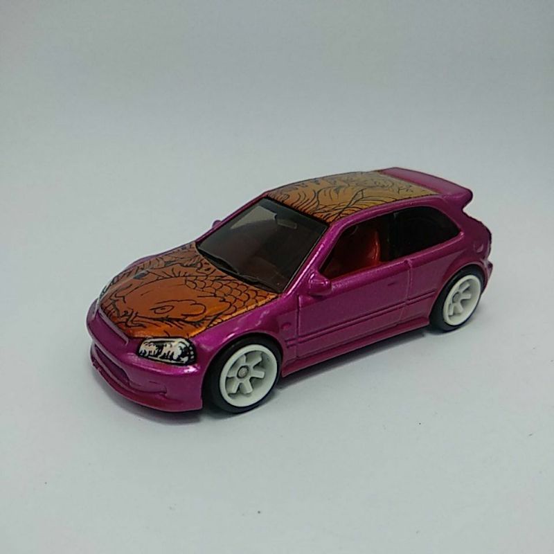 Jual Hotwheels custom repaint Honda Civic ek9 Diecast custom Indonesia