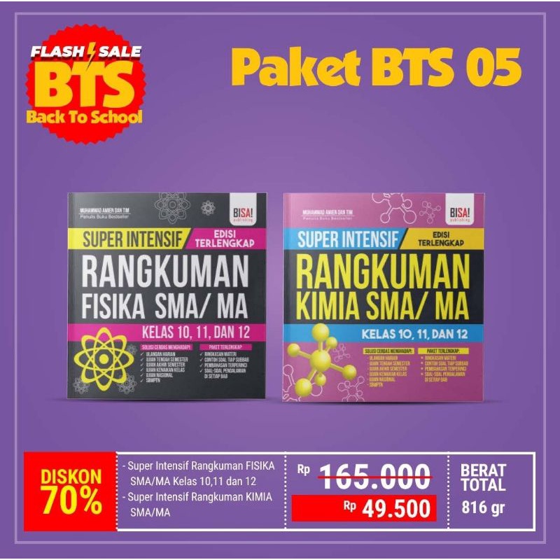 Jual Paket Back To School BTS 05 Rangkuman Fisika dan Kimia untuk kelas