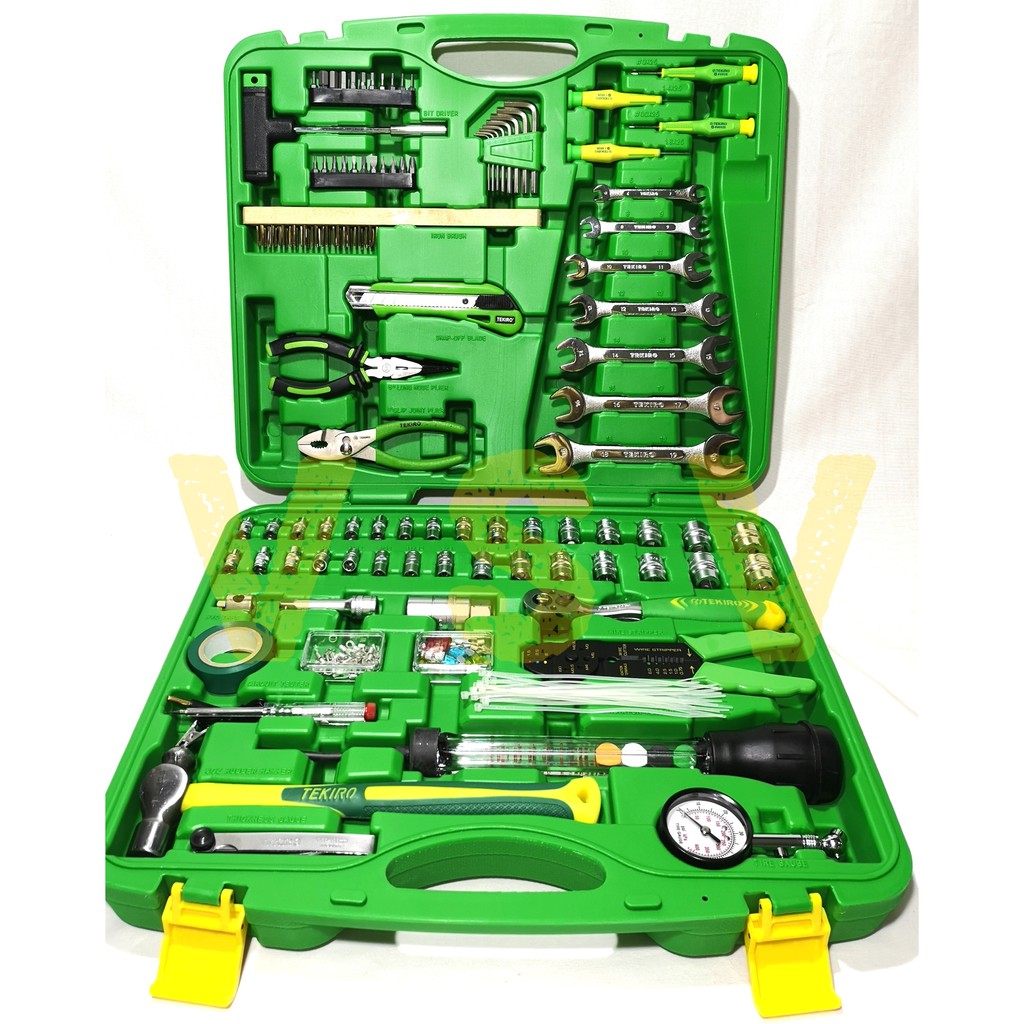 Tekiro Tools set 130 pc / Tool set 130pcs / Mekanik tool set / mechanic |  Shopee Indonesia