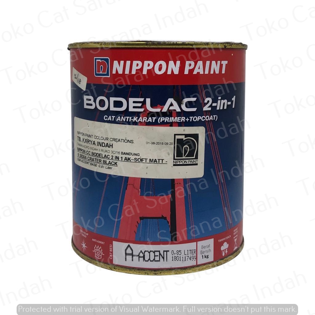 Jual NIPPON PAINT BODELAC 2 IN 1 WHITE/PUTIH 1KG CAT MINYAK KAYU