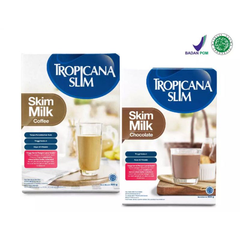 Tropicana Slim Skim Milk dan High Fiber Milk [exp.2023] Coffee dan