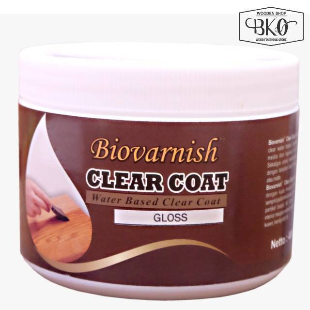 Jual Clear Coat gloss biovarnish water based pernis kayu 400gr Shopee Indonesia