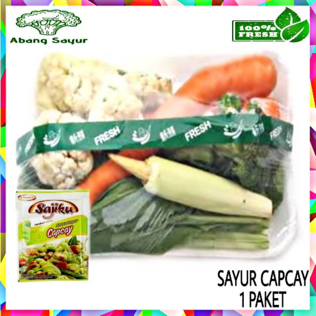 Abang Sayur PAKET LENGKAP SAYUR CAPCAY + BUMBU RACIK SAJIKU Shopee