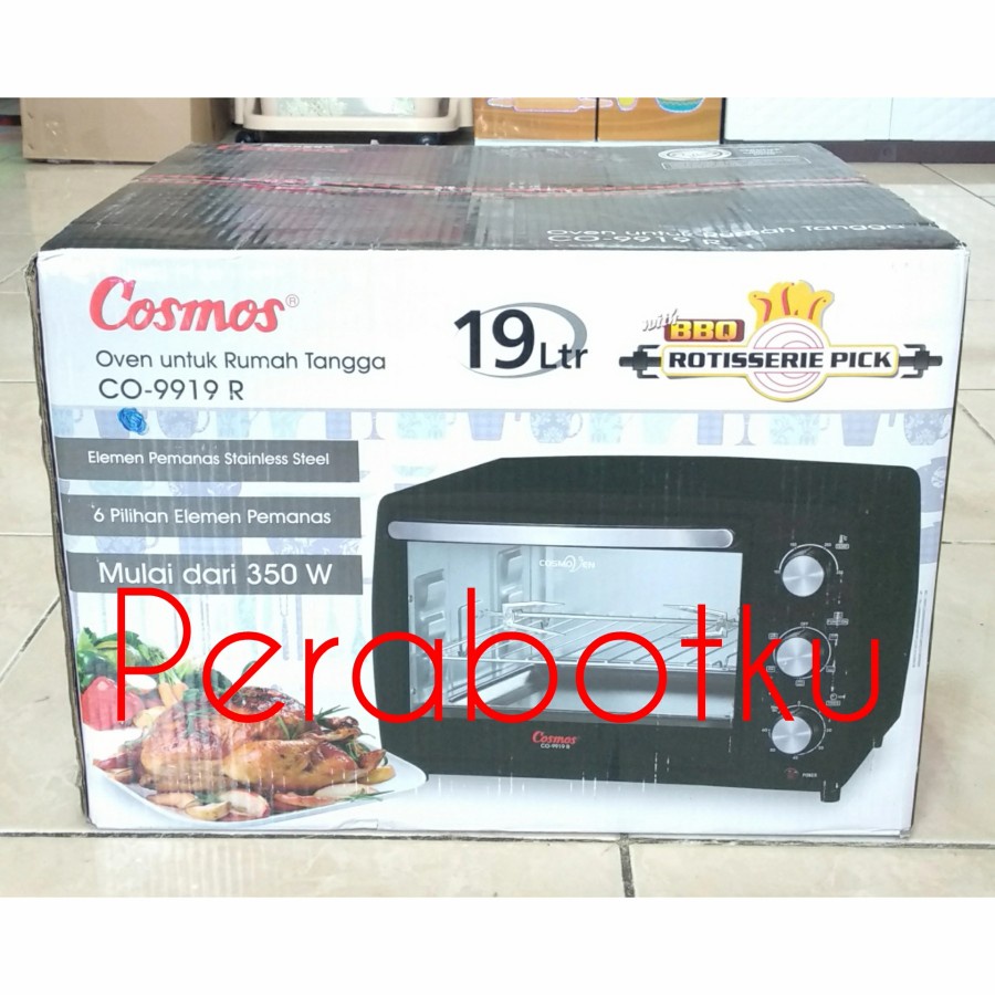 Jual Oven Listrik Cosmos CO9919 R Low Watt / Electric Oven 19 Liter
