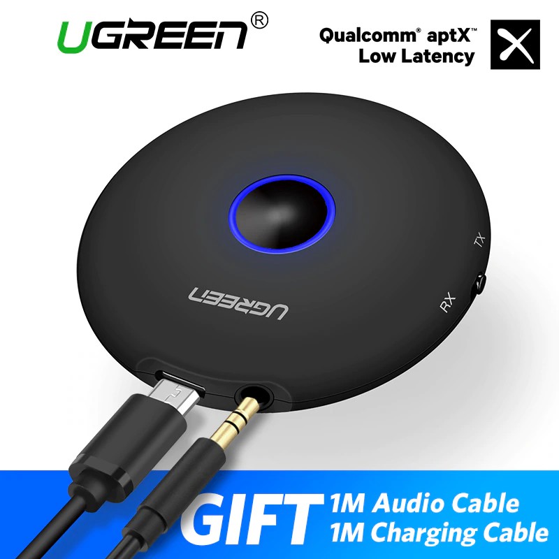 Jual Earphone Ugreen Bluetooth 4.2 Transmitter Receiver Aptx Adapter 3.5Mm Jack Audio For Tv Headphones | Shopee Indonesia