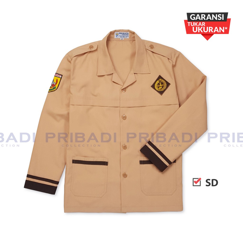 Baju Pramuka Siaga SD Lengan Panjang Seragam Sekolah PRIBADI Shopee