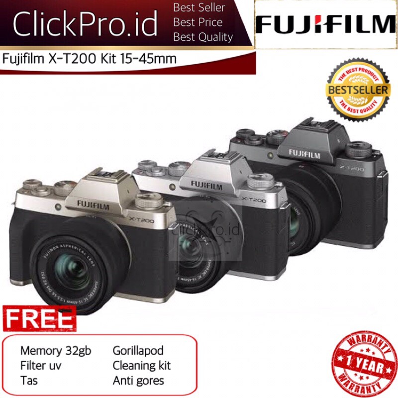 Jual Fujifilm XT200 kit 1545mm Fuji XT200 kit 1545mm Indonesia