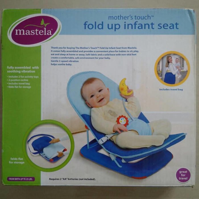 Jual Mastela Fold Up Infant Seat Baby Boy Bouncer Kursi Lipat Getar