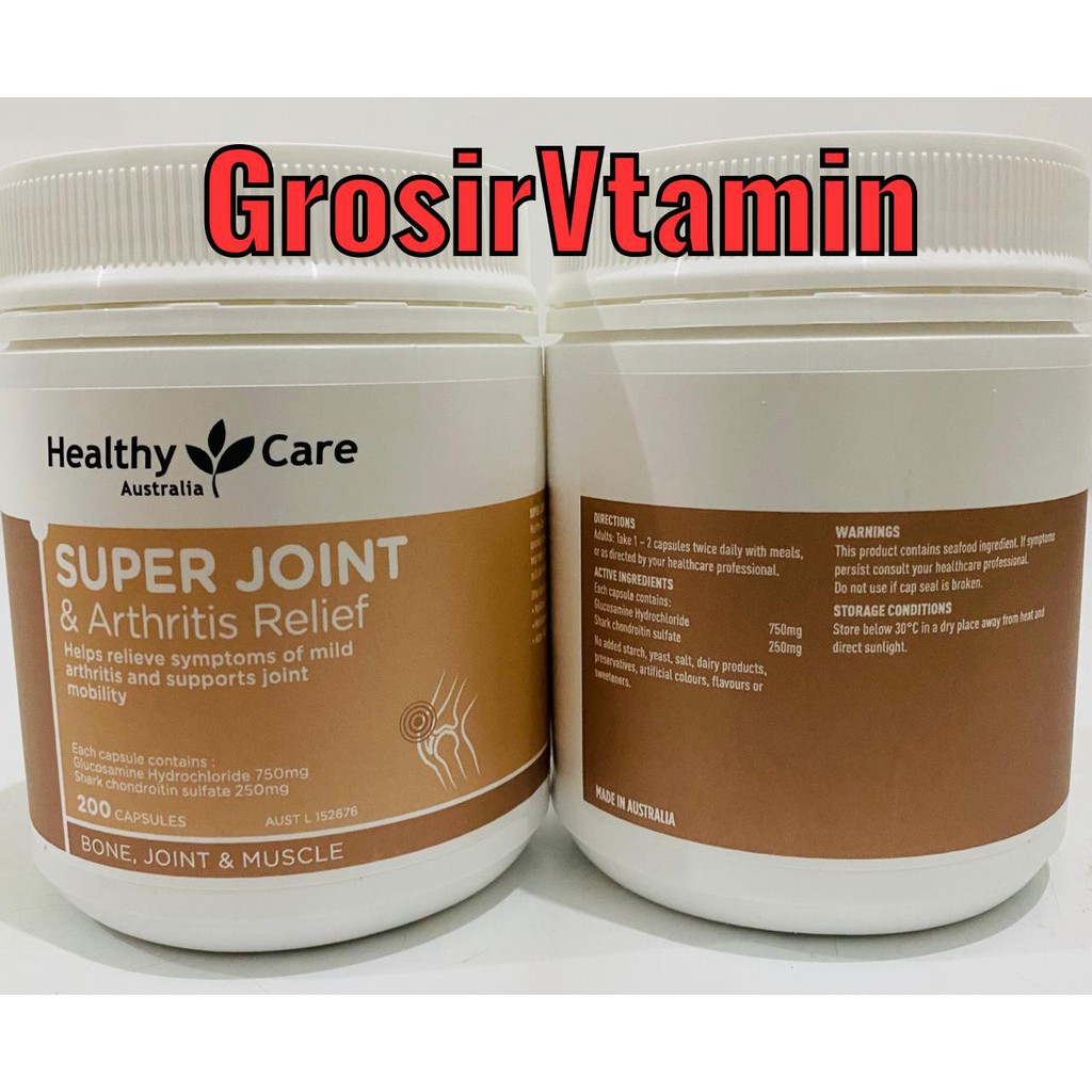 Healthy Care Super for joint relief and arthritis with glucosamine