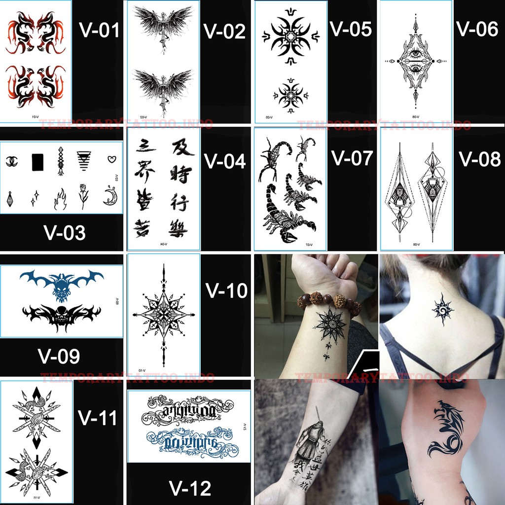 TATO TEMPORER STIKER TEMPORARY TATTOO STICKER TAHAN AIR