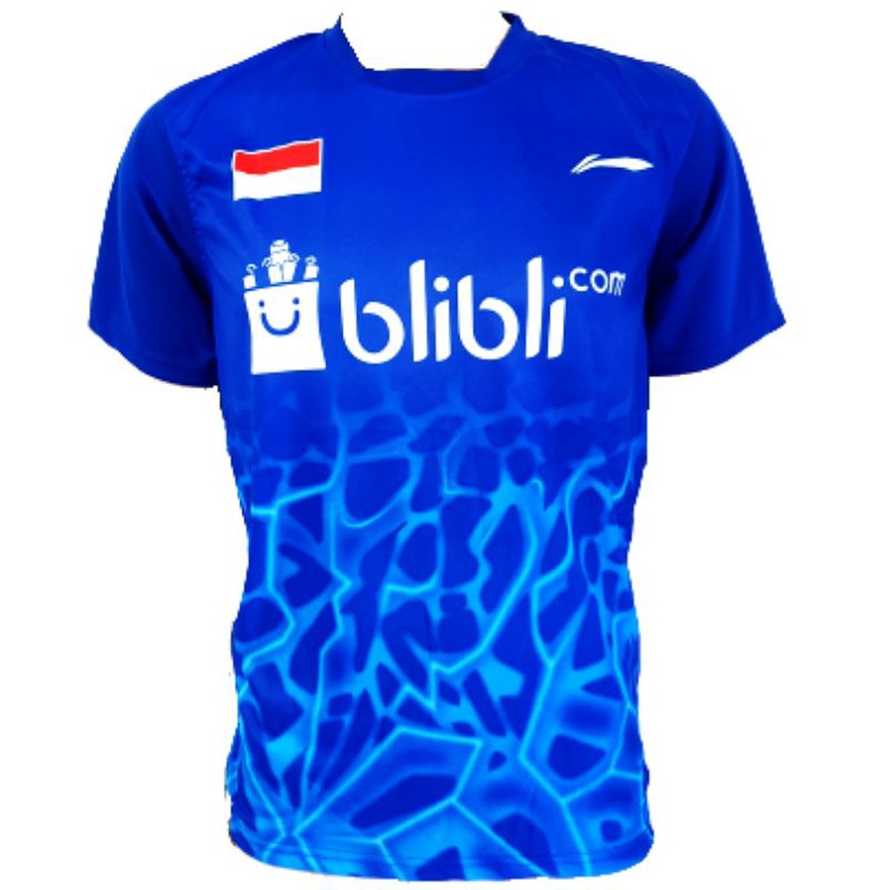 BLL02 BAJU BADMINTON LENGAN LINING BLIBLI JERSEY