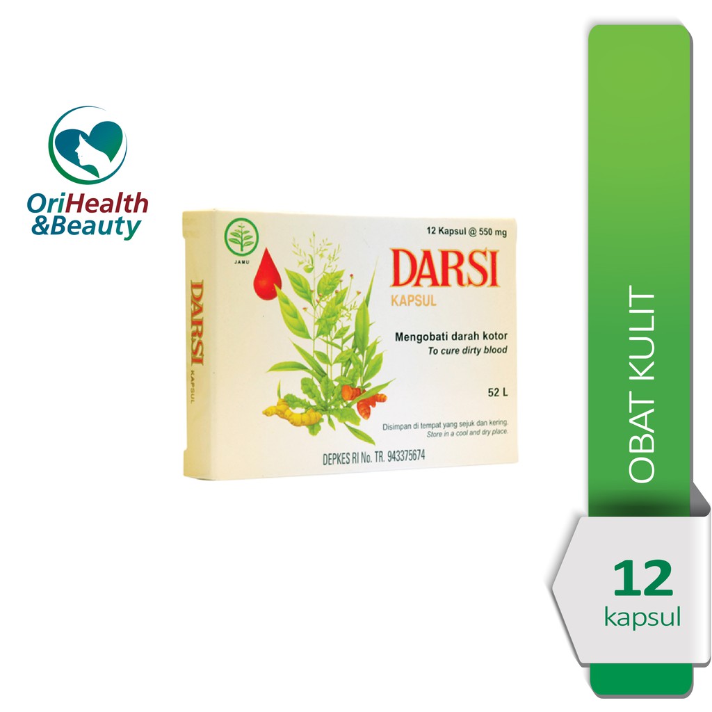 Darsi kapsul 12 Kapsul 550 mg Obat Jerawat Shopee Indonesia