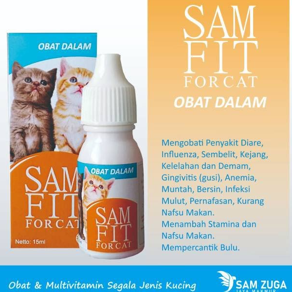 Samfit 15ml Obat Kucing Kitten Jamur Scabies Obat Kutu Telinga Sakit Mata  Belekan Bengkak Berair | Shopee Indonesia