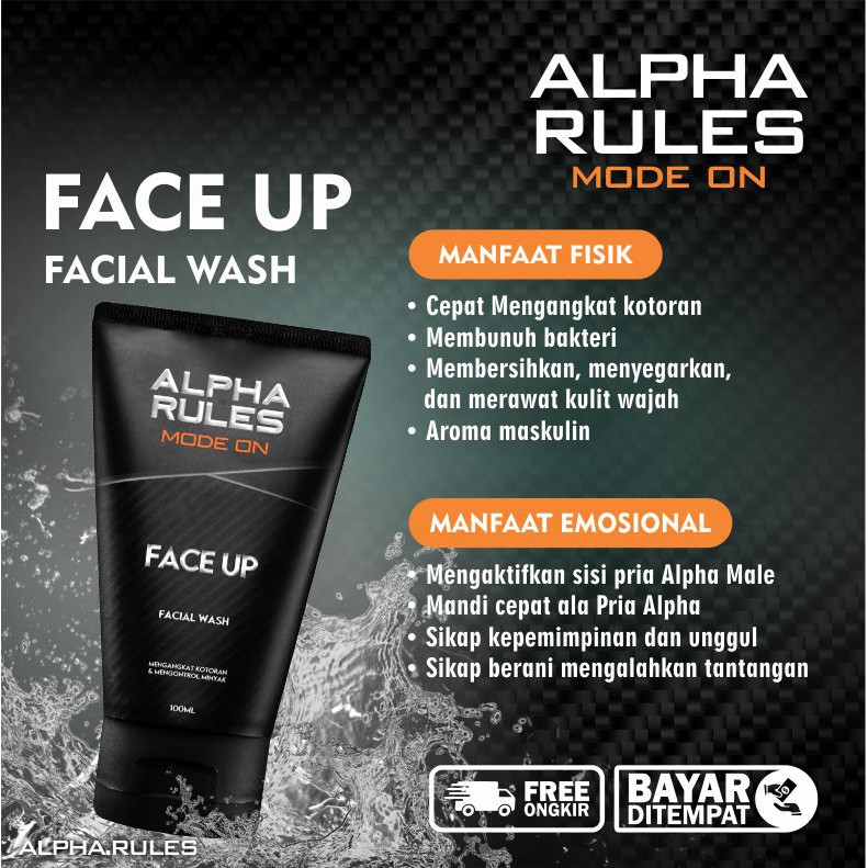 Alpha Rules Face Up Sabun Muka Pria Sabun Wajah Facial Wash Alpharules