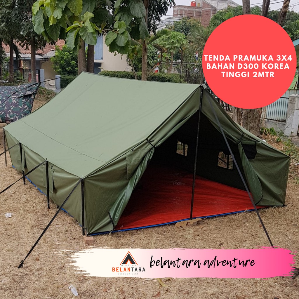 Tenda pramuka 3x4 bahan d300 korea Shopee Indonesia