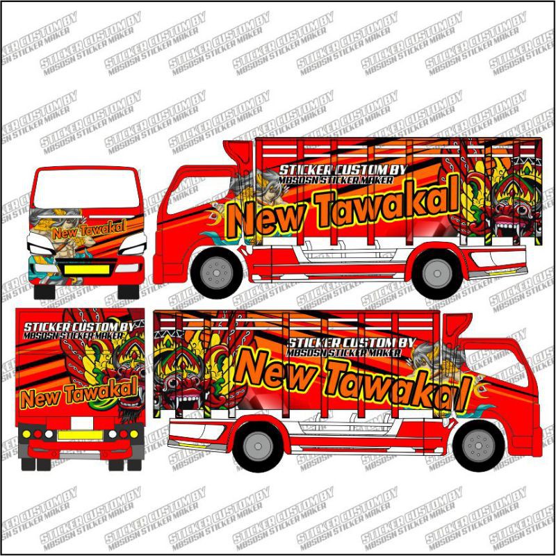 STIKER MINIATUR TRUK (FULL POLA PRINTING) BEBAS DESAIN Shopee Indonesia