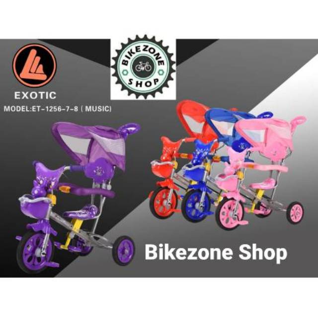 Sepeda Roda Tiga anak balita Exotic Musik Chrome CP Nekel Stainless