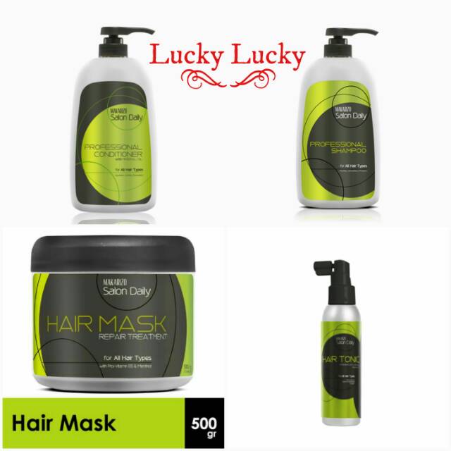 Jual Makarizo Salon Daily Shampoo Conditioner Hairmask dan Hairtonic