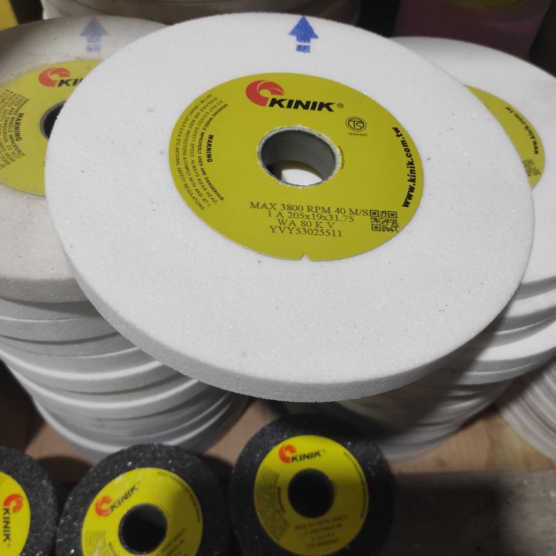 Jual KINIK 1A 205 x 19 x 31.75 WA 60 KV kinik Grinding Wheels putih