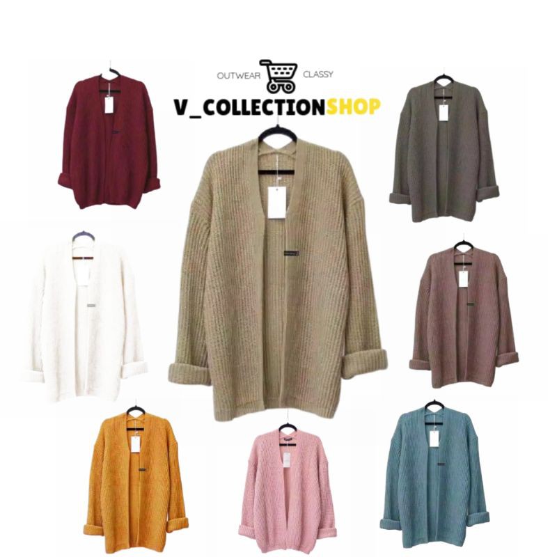 Jual Cardigan Rajut Bershka Rajut Murah Bahan Tebal Outer Atasan Wanita | Shopee Indonesia