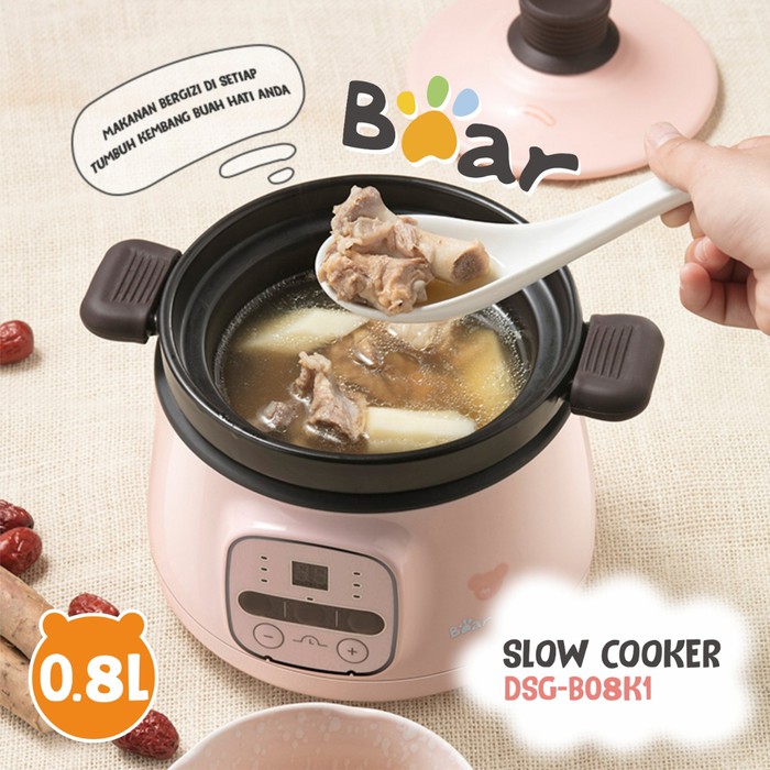 Jual BEAR SLOW COOKER DSGB08K1 0.8LITER FOOD MAKER Shopee Indonesia