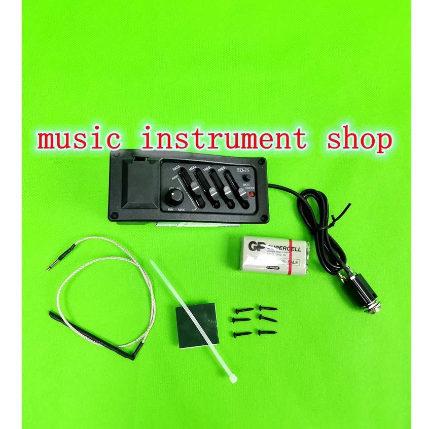 Jual equalizer EQ75 fullset EQ75 preamp spul gitar guitar model EQ