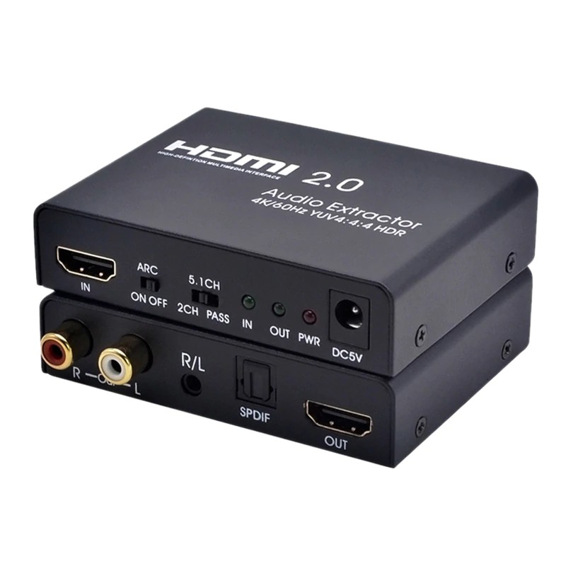 Jual Hdmi 2.0 Untuk Hdmi Audio Extractor Audio Extractor Dukungan 4 K/60Hz Yuv 4:4:4 Hdr Arc Untuk Hd | Shopee Indonesia