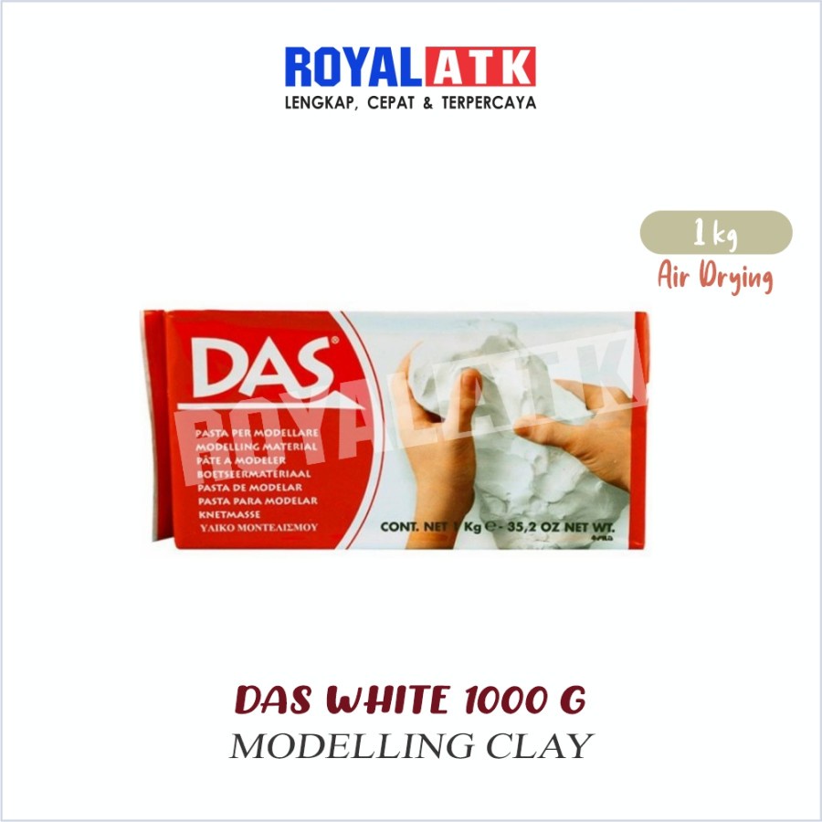 Jual Das clay 1 kg putih kerajinan tanah liat Indonesia