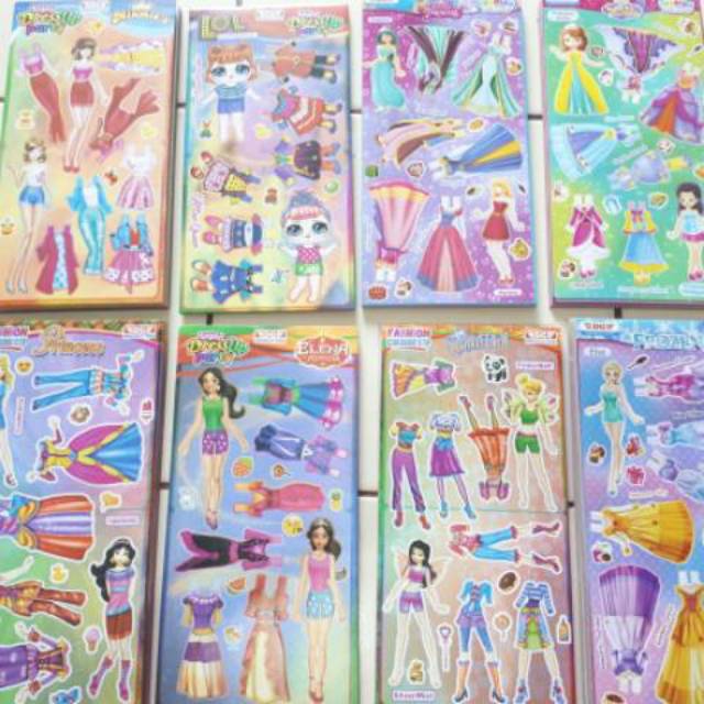 Jual 12 Lembar Princess Karakter Pasang Baju / Bongkar Pasang / Mainan Anak Perempuan | Shopee Indonesia