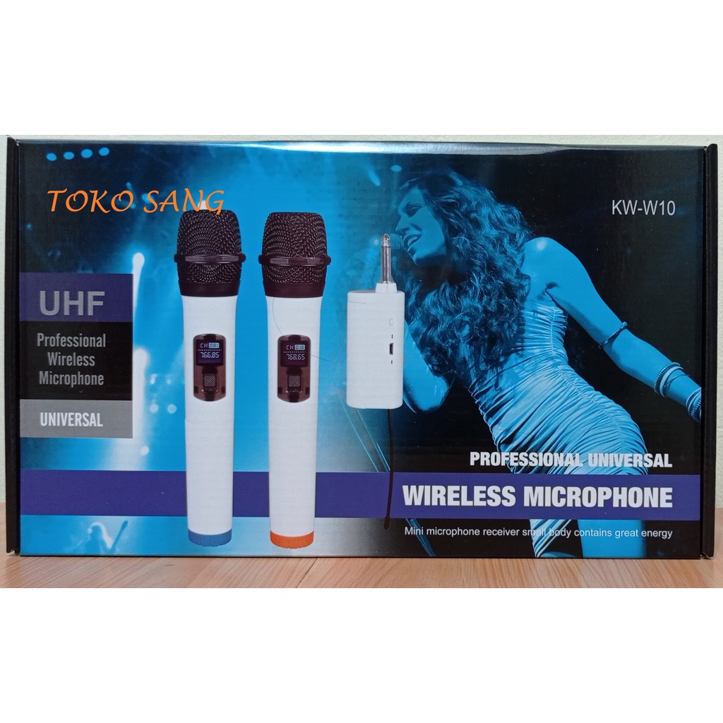 Jual Mikrofon Karaoke Dobel Tanpa Kabel Menggunakan Batere Yang Bisa Di