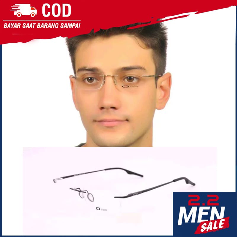 Jual FRAME KACAMATA RIMLESS BOR HALF SPORTY FRAMELESS