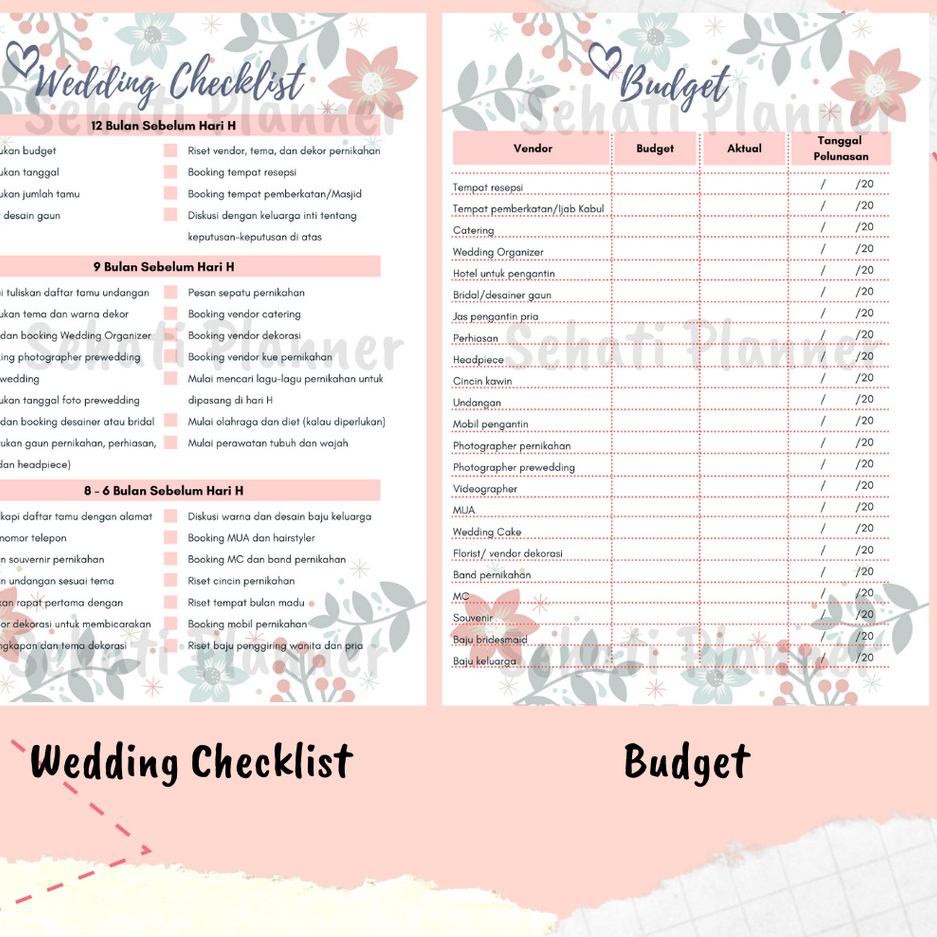 Jual Wedding Planner / Kertas Binder Loose Leaf A5 & B5 / Sehati