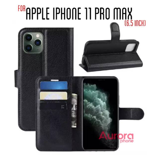 Jual Flip Cover Apple Iphone 11 Pro Max (6.5") Wallet Leather Case Classic Style - Casing Kulit | Shopee Indonesia