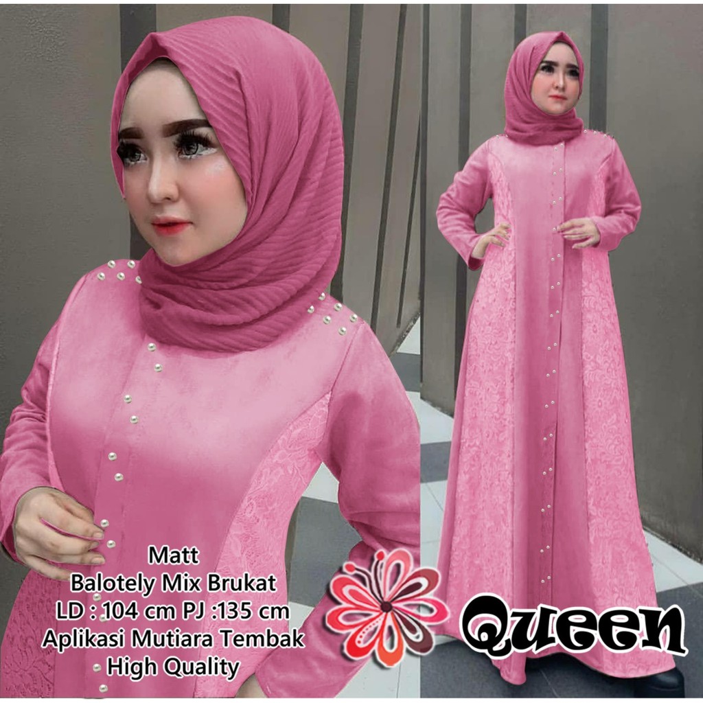 Review tentang COD MAXI DRESS QUEEN / MAXI QUEEN MUTE MUTIARA LD104 / PAKAIAN WANITA MUSLIM