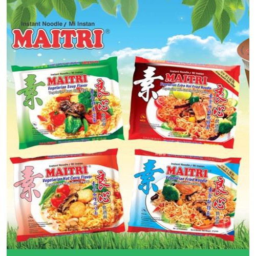 Maitri Mie Instan Vegetarian 1 dus isi 40 bks Shopee Indonesia